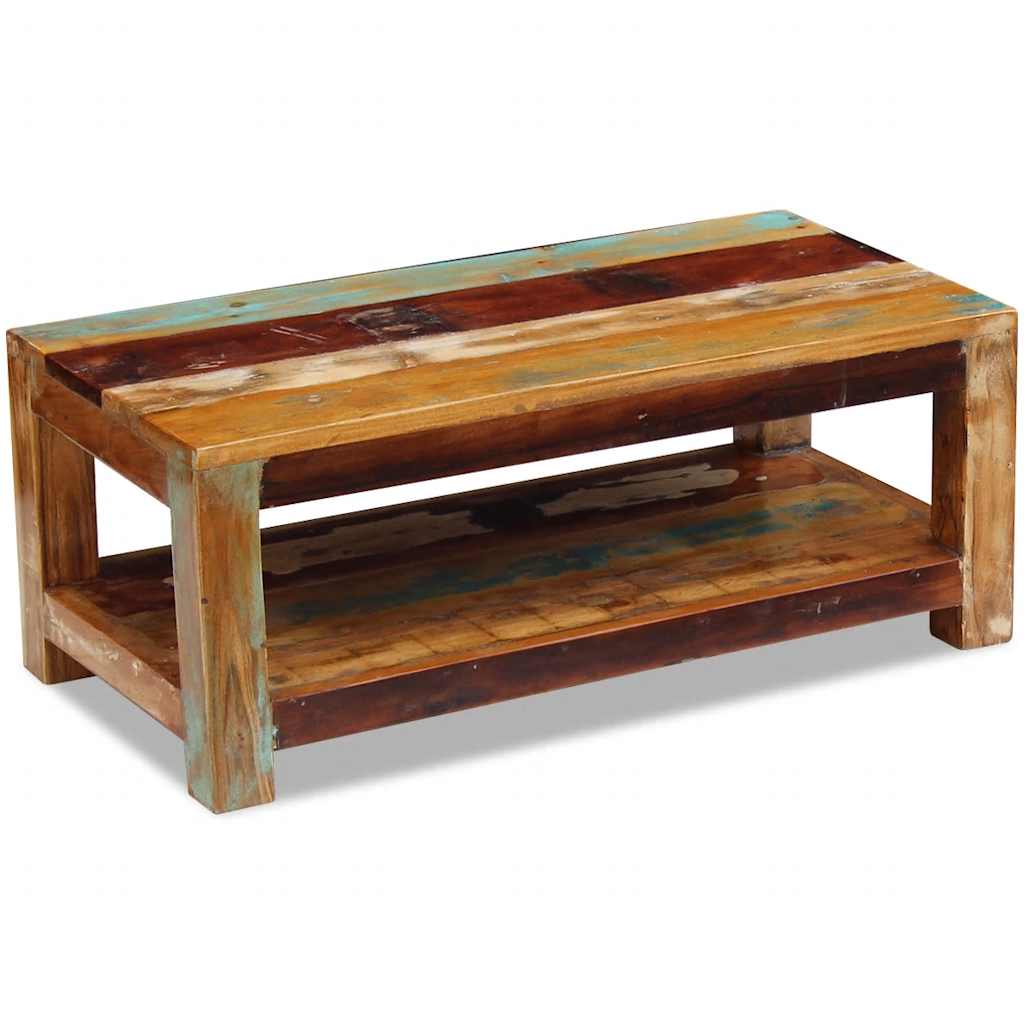 Stolić za kavu od masivnog obnovljenog drva 90 x 45 x 35 cm