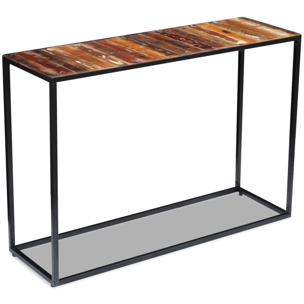 Konzolni stol od masivnog obnovljenog drva 110 x 35 x 76 cm