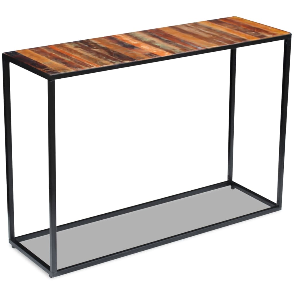Konzolni stol od masivnog obnovljenog drva 110 x 35 x 76 cm