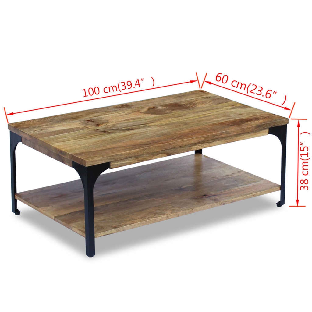 Stol za kavu Mango Drvo 100x60x38 cm