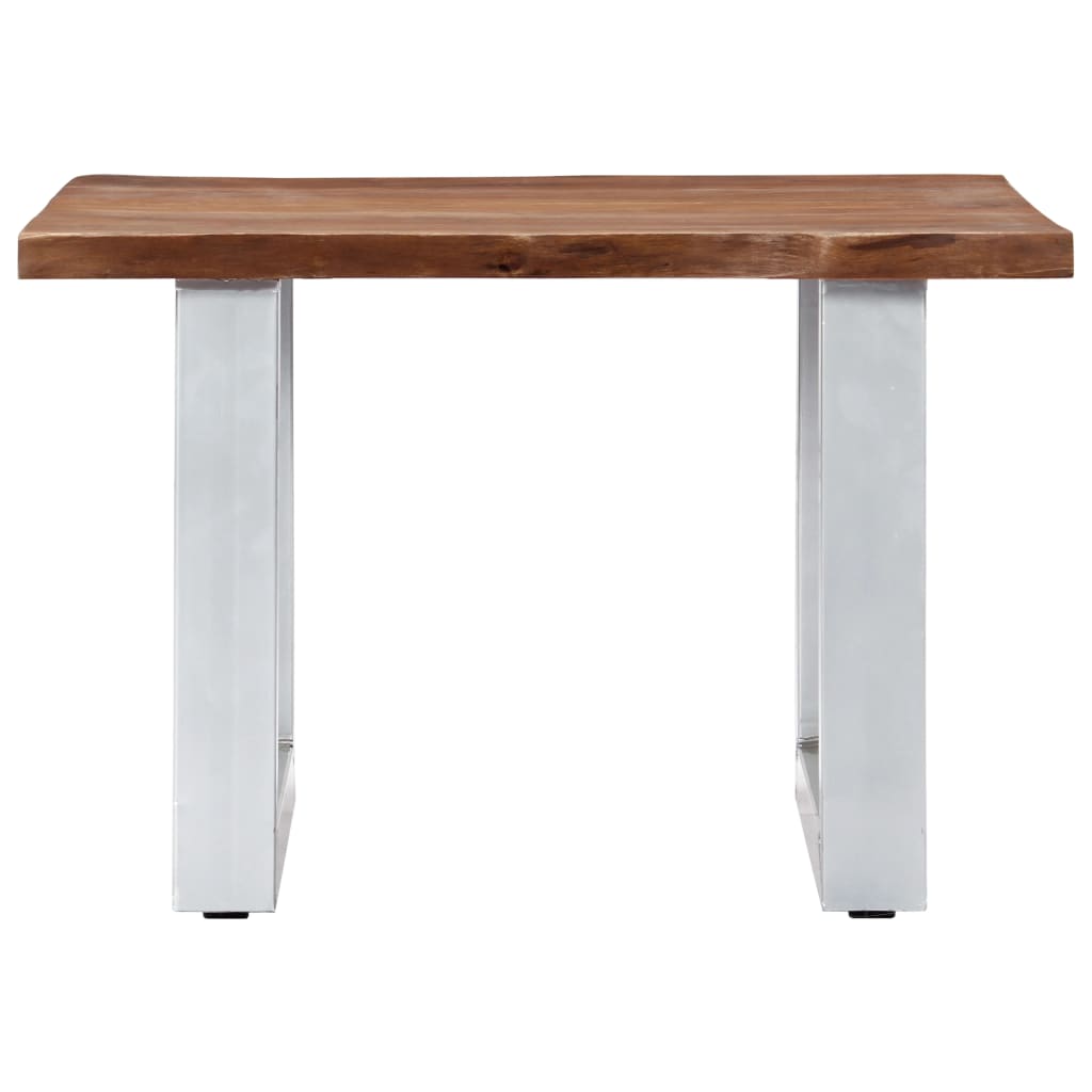 Stolić za kavu sa živim rubovima 60x60x40 cm od bagremovog drva