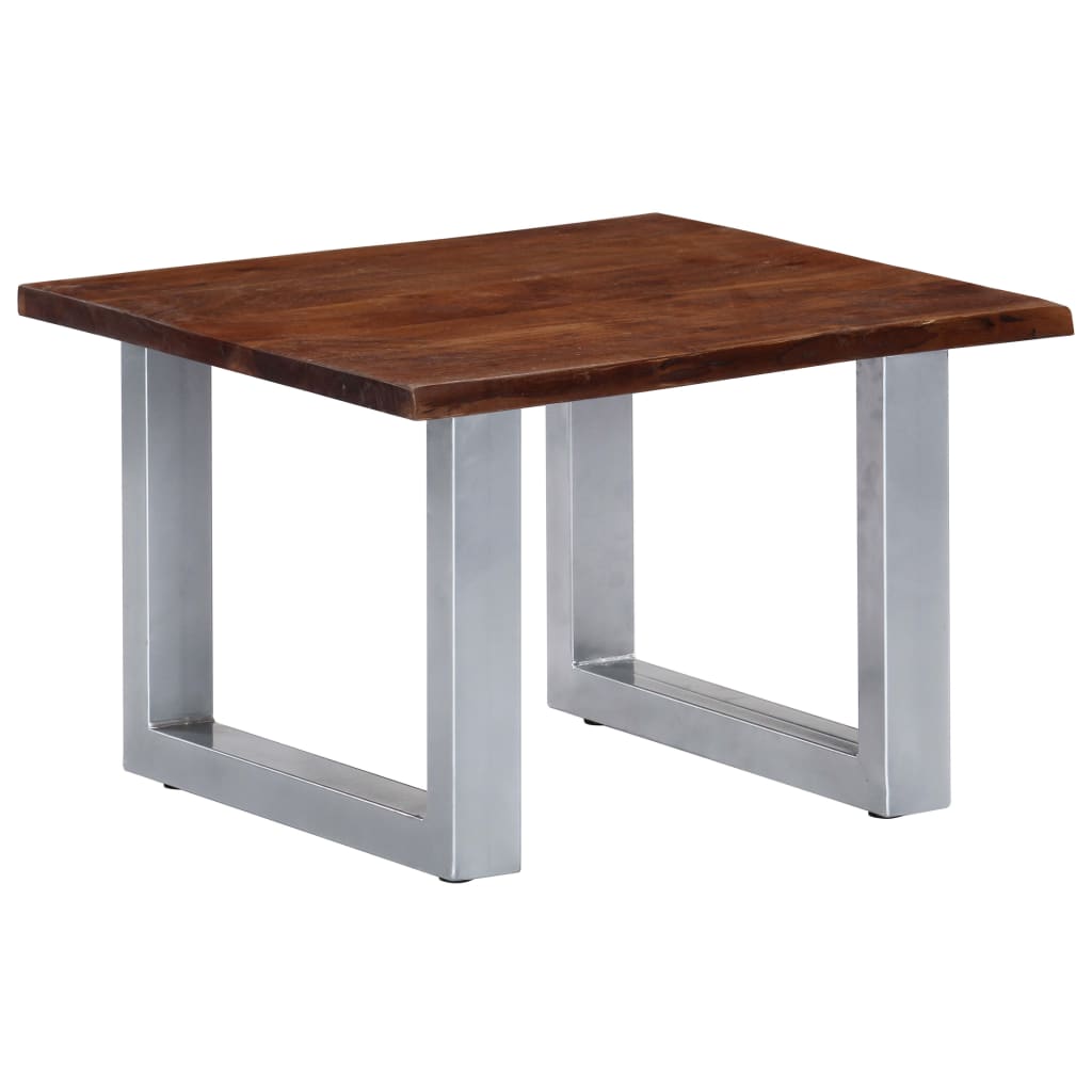 Stolić za kavu sa živim rubovima 60x60x40 cm od bagremovog drva