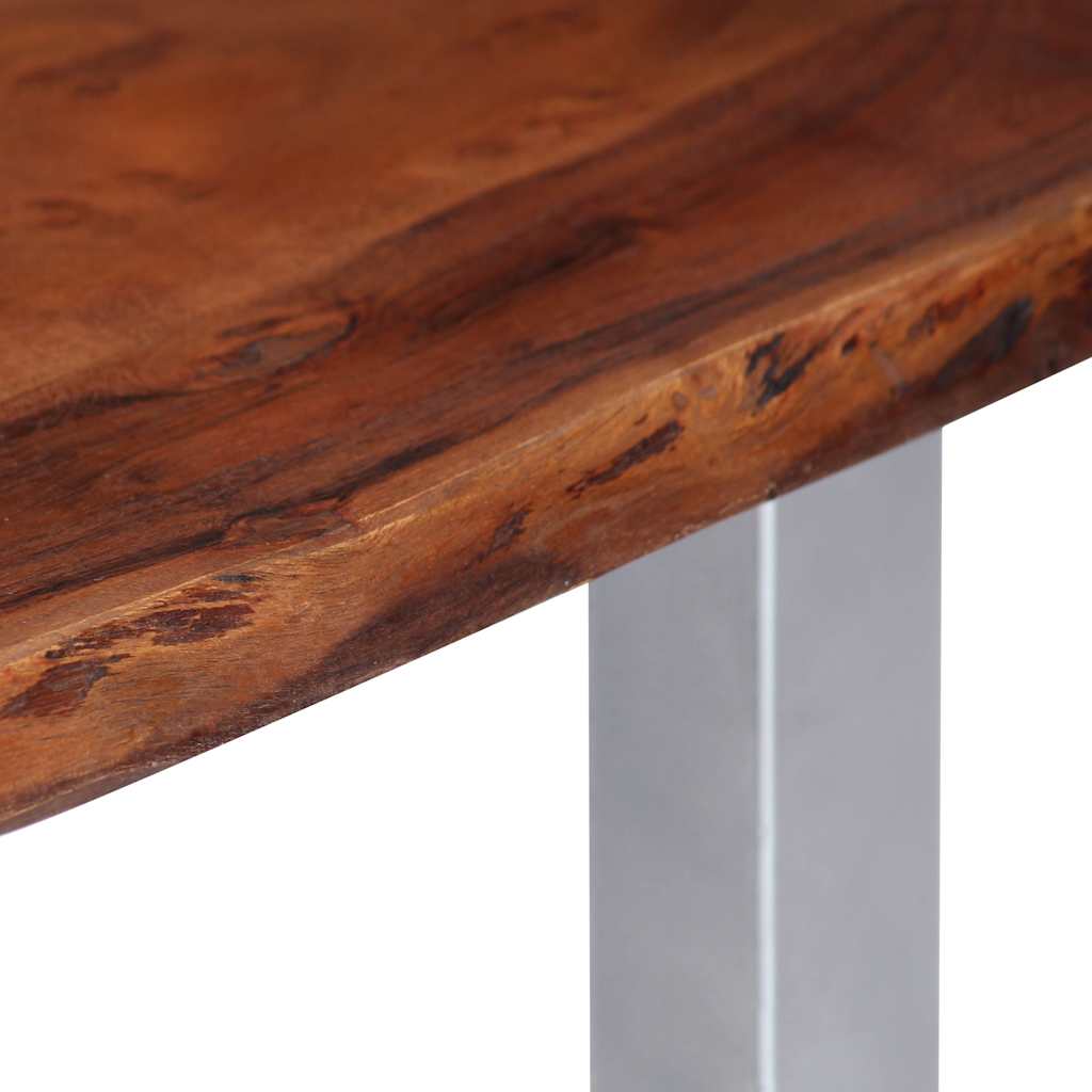 Stolić za kavu sa živim rubovima 115x60x40 cm od drva bagrema
