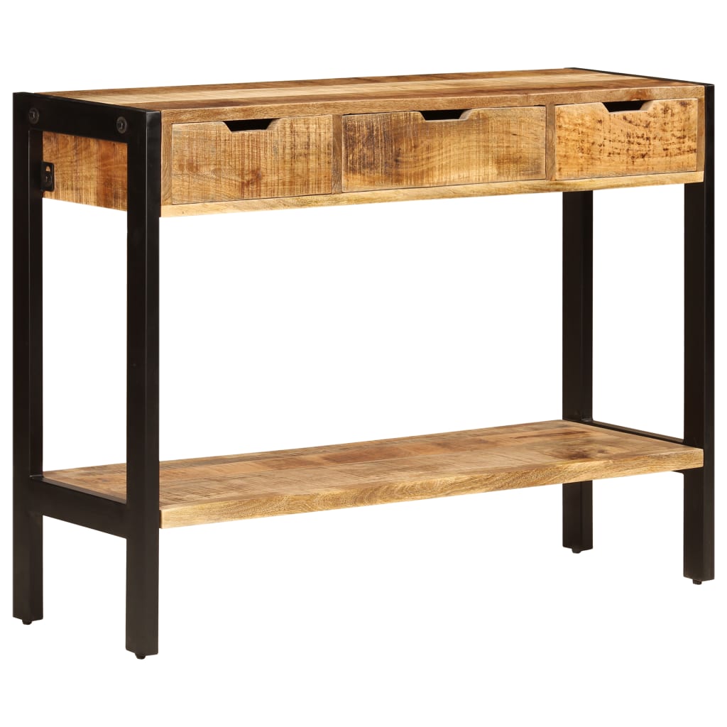 Komoda s 3 ladice 110 x 35 x 75 cm od masivnog drva manga