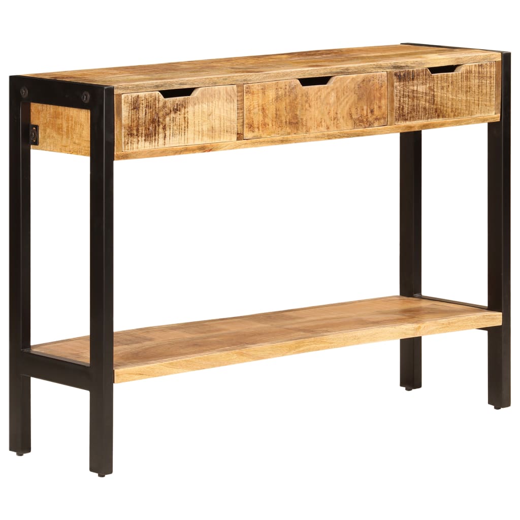 Komoda s 3 ladice 110 x 35 x 75 cm od masivnog drva manga