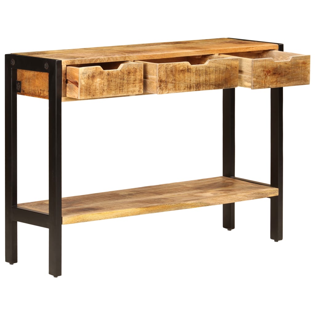 Komoda s 3 ladice 110 x 35 x 75 cm od masivnog drva manga