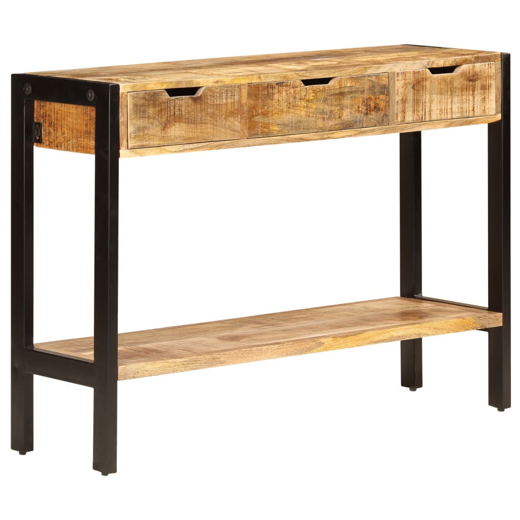 Komoda s 3 ladice 110 x 35 x 75 cm od masivnog drva manga