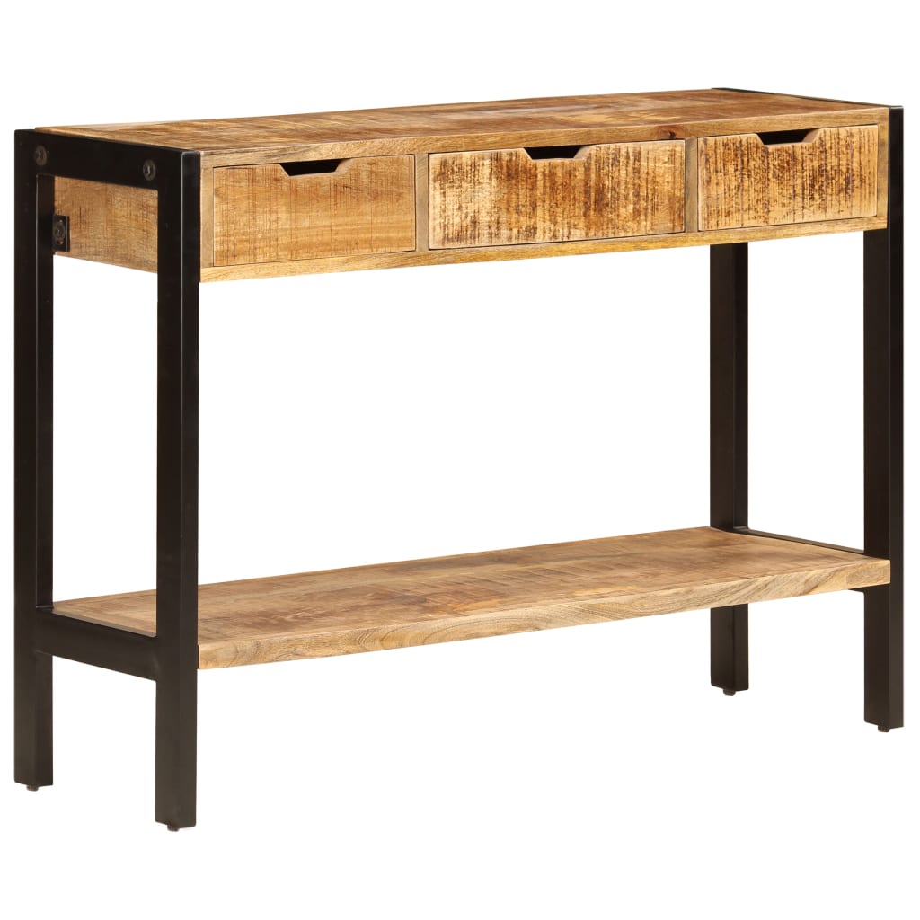 Komoda s 3 ladice 110 x 35 x 75 cm od masivnog drva manga
