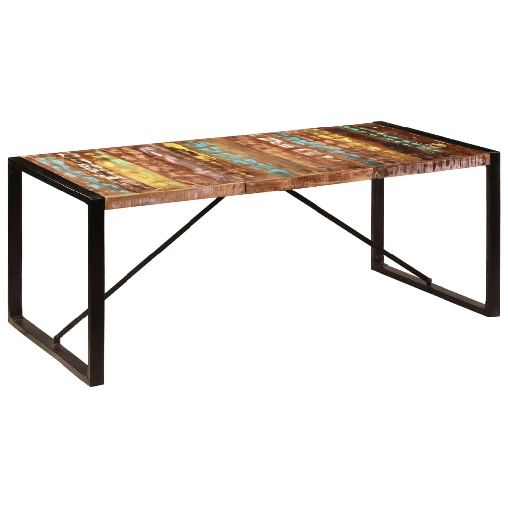Blagovaonski stol od masivnog obnovljenog drva 200x100x75 cm