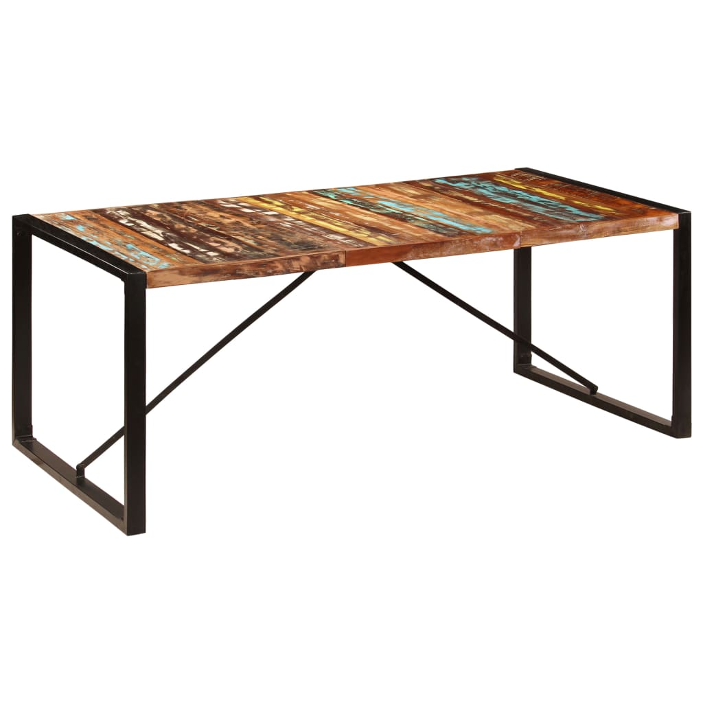 Blagovaonski stol od masivnog obnovljenog drva 200x100x75 cm