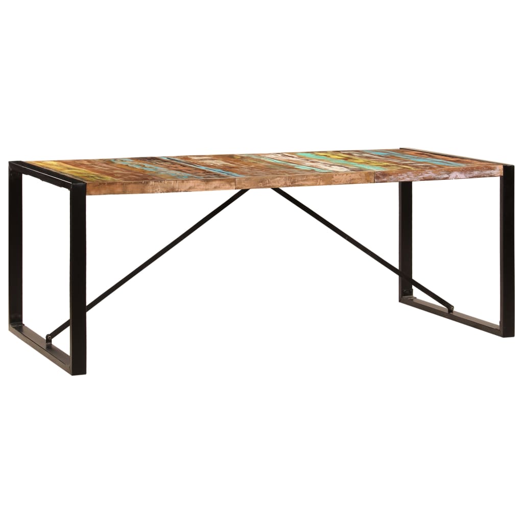 Blagovaonski stol od masivnog obnovljenog drva 200x100x75 cm