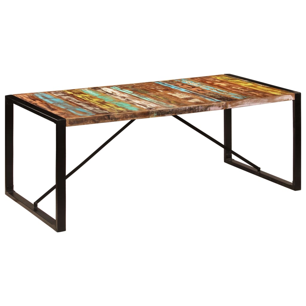 Blagovaonski stol od masivnog obnovljenog drva 200x100x75 cm