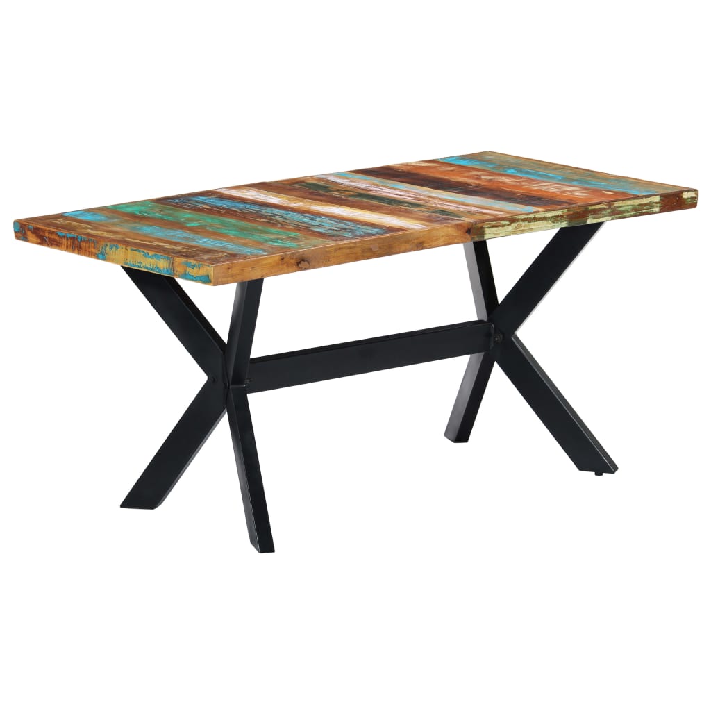 Blagovaonski stol od masivnog obnovljenog drva 160 x 80 x 75 cm