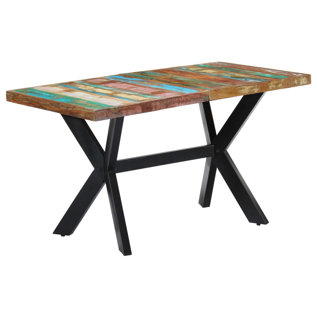 Blagovaonski stol od masivnog obnovljenog drva 140 x 70 x 75 cm