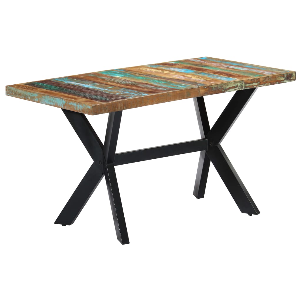 Blagovaonski stol od masivnog obnovljenog drva 140 x 70 x 75 cm
