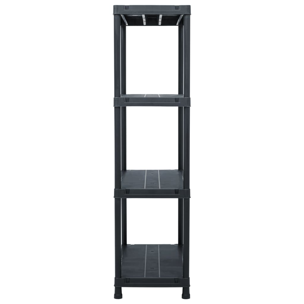 Stalak za pohranu crni 100 kg 60 x 30 x 138 cm plastični