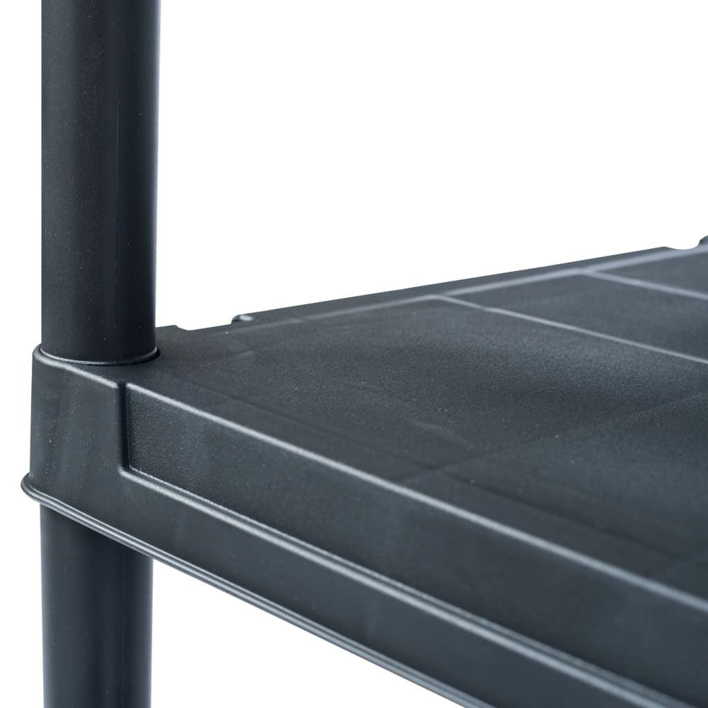Stalak za pohranu crni 100 kg 60 x 30 x 138 cm plastični