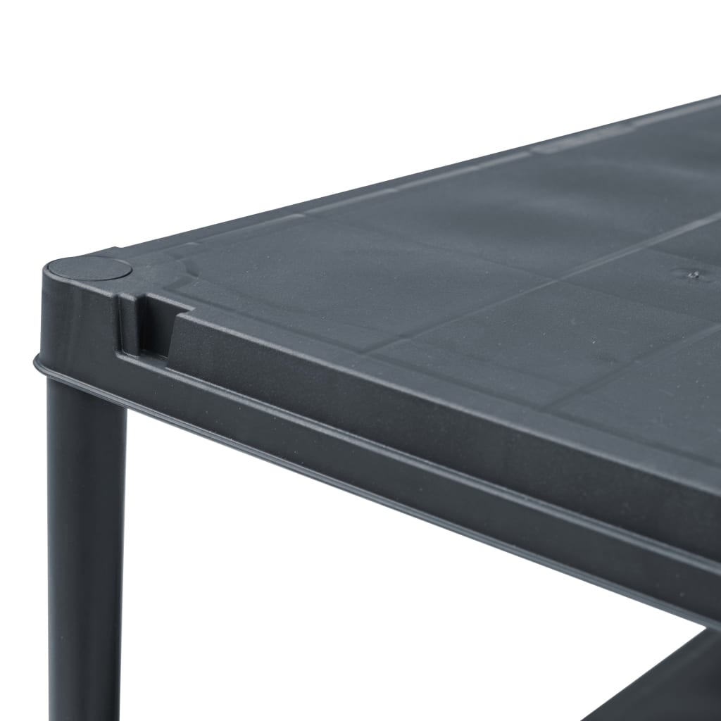 Stalak za pohranu crni 100 kg 60 x 30 x 138 cm plastični