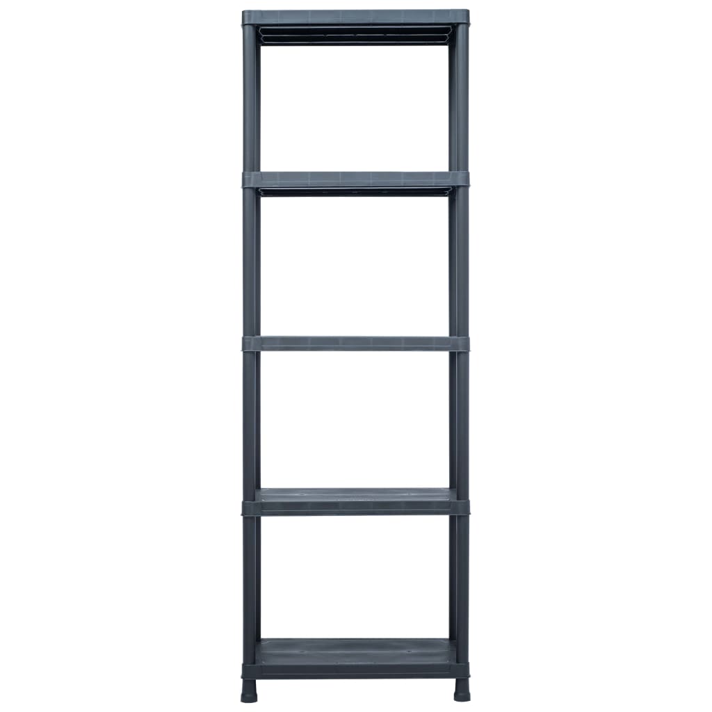 Stalak za pohranu crni 125 kg 60 x 30 x 180 cm plastični