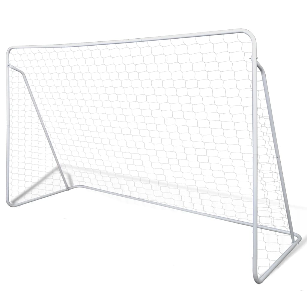 Mreže za nogometni gol čelične 2 kom 240 x 90 x 150 cm