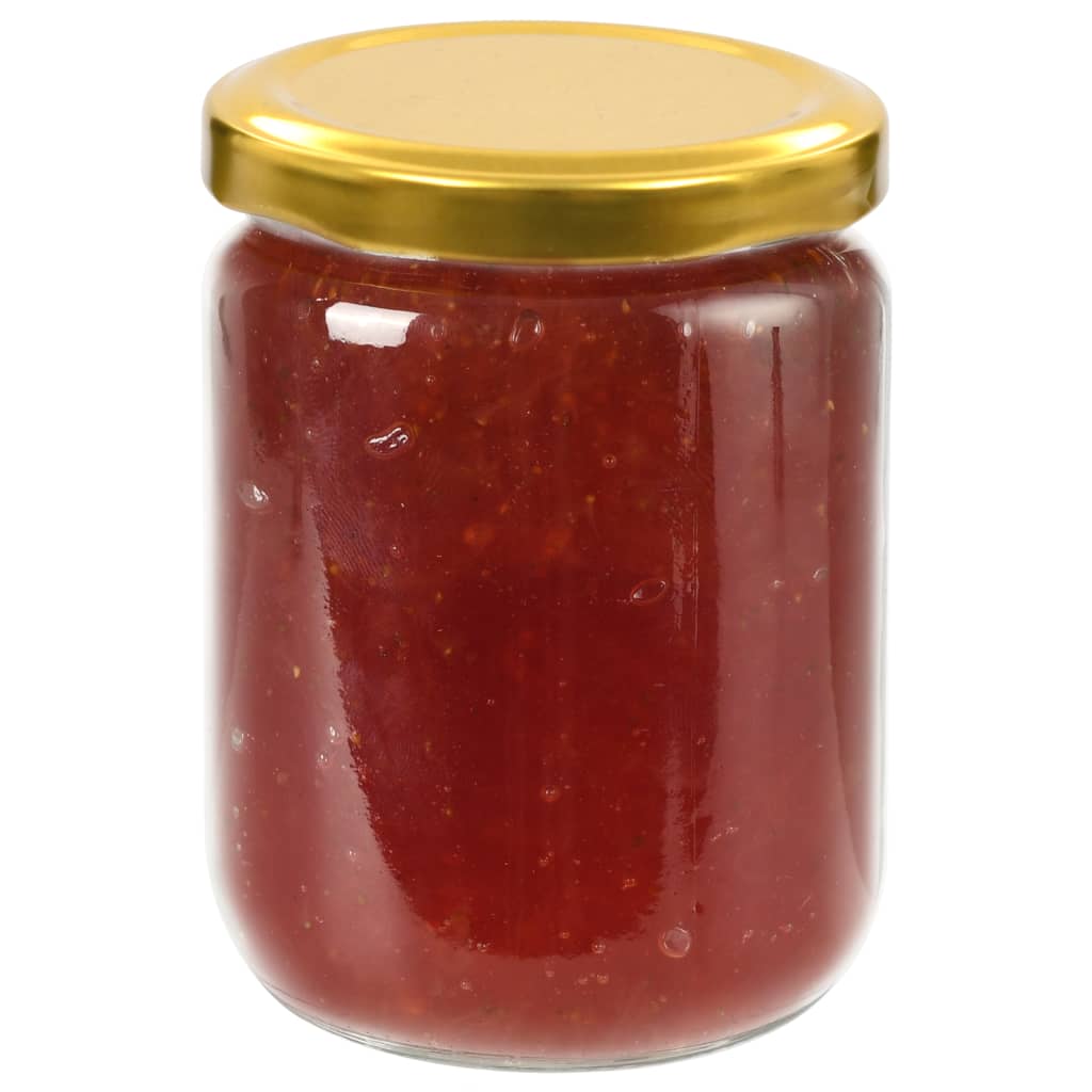 Staklenke za džem sa zlatnim poklopcima 48 kom 230 ml