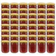 Staklenke za džem sa zlatnim poklopcima 48 kom 230 ml