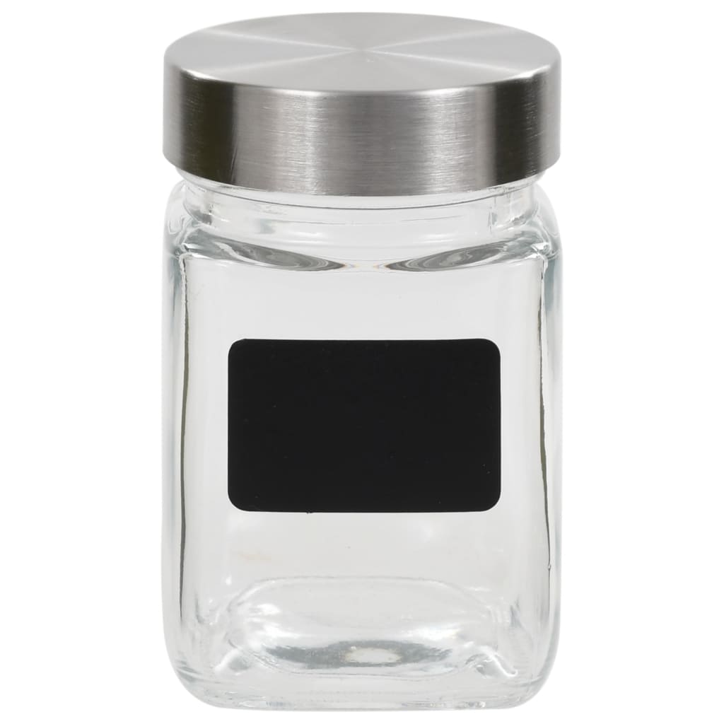Staklenke za pohranu s naljepnicom 24 kom 300 ml
