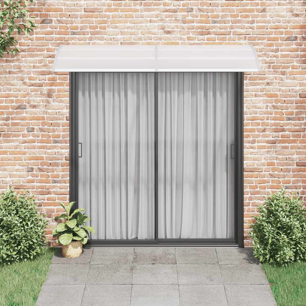Nadstrešnica za vrata siva i prozirna 240 x 75 cm PC