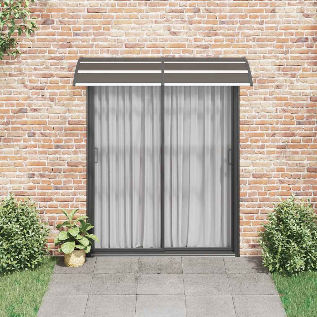 Nadstrešnica za vrata crna 200 x 75 cm PC