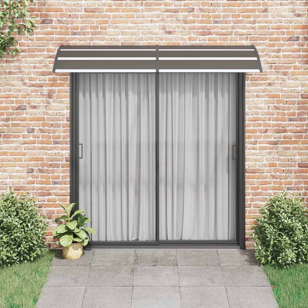Nadstrešnica za vrata crna 240 x 75 cm PC