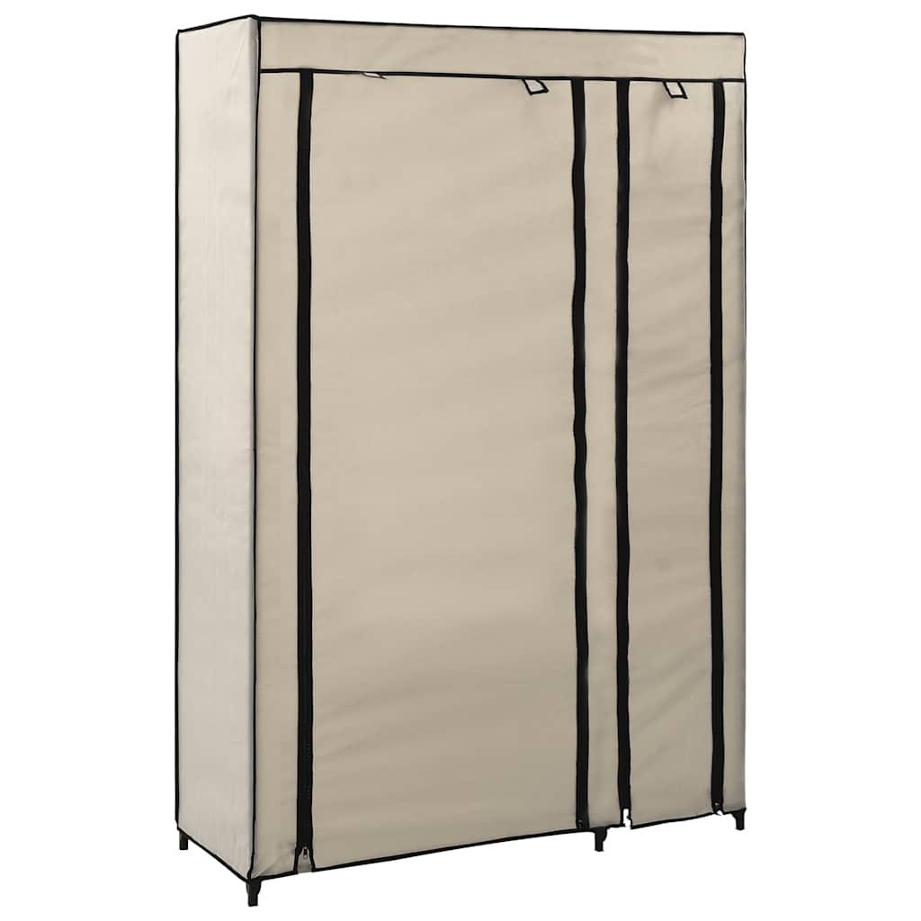 Sklopivi ormar od tkanine 110 x 45 x 175 cm krem