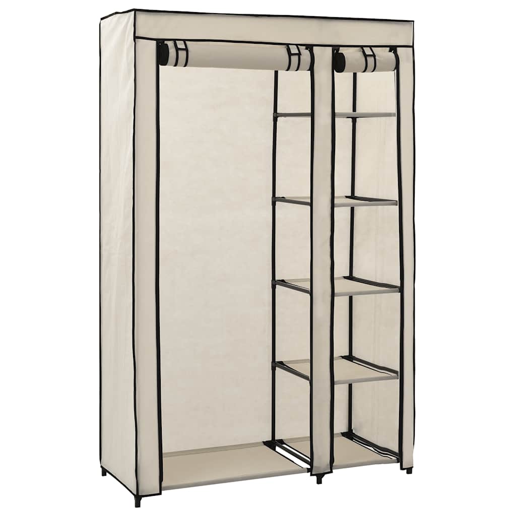 Sklopivi ormar od tkanine 110 x 45 x 175 cm krem