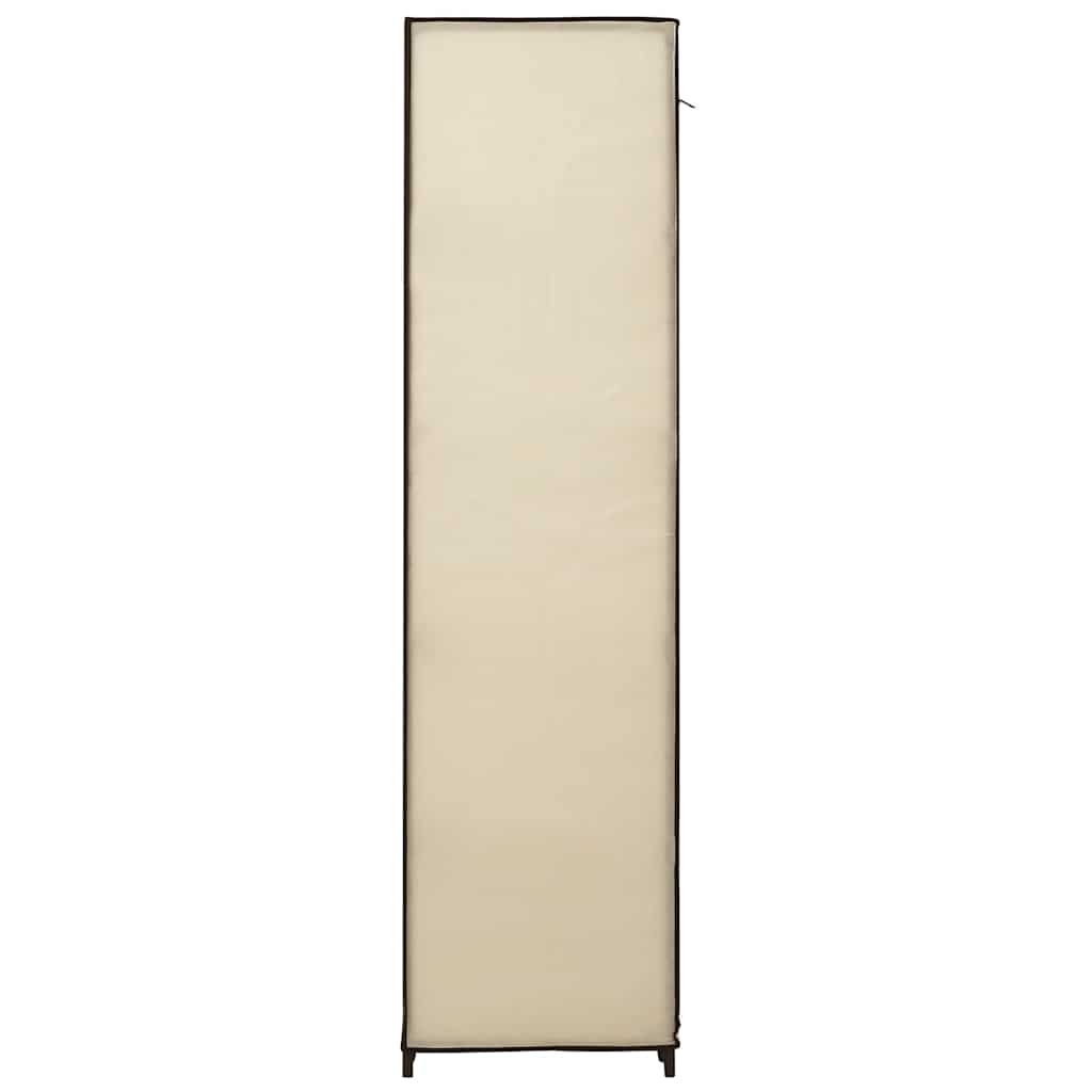 Ormar od tkanine s odjeljcima i šipkama krem 150 x 45 x 176 cm