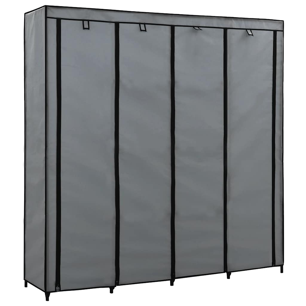 Ormar s 4 odjeljka sivi 175 x 45 x 170 cm