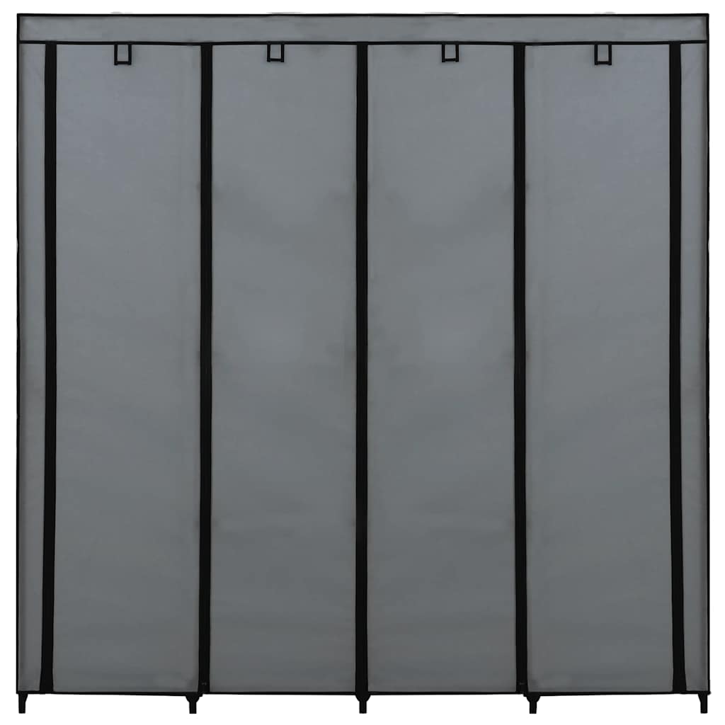 Ormar s 4 odjeljka sivi 175 x 45 x 170 cm
