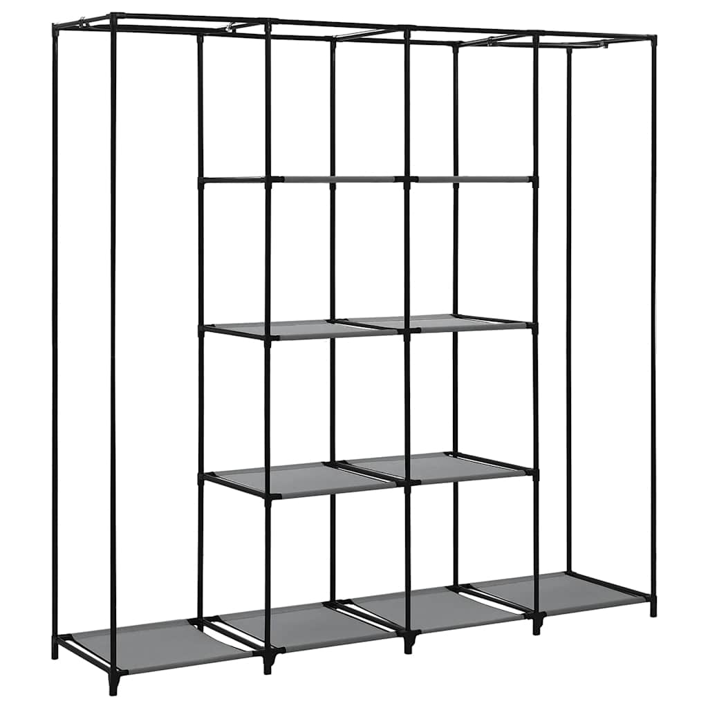 Ormar s 4 odjeljka sivi 175 x 45 x 170 cm