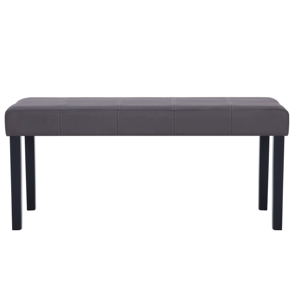 Klupa od umjetne kože 106 cm siva