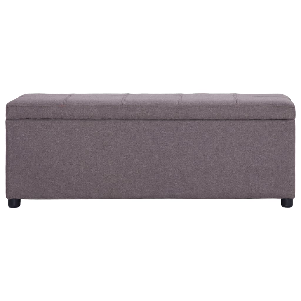 Klupa s pretincem za pohranu 116 cm bež poliesterska