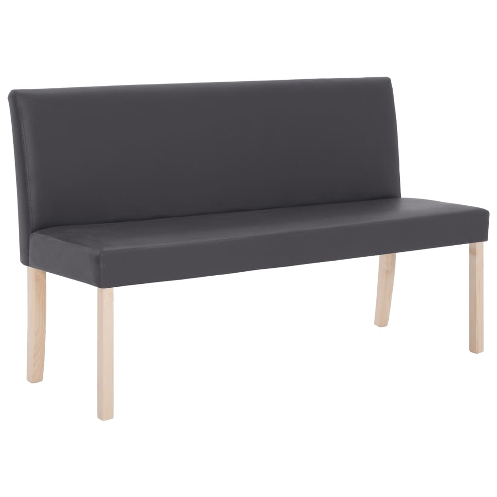 Klupa od umjetne kože 139,5 cm siva