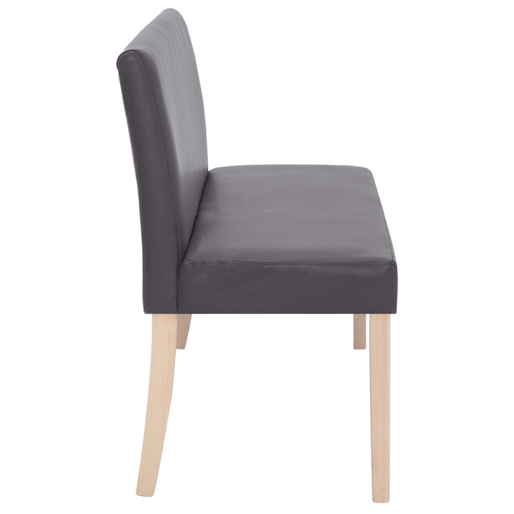 Klupa od umjetne kože 139,5 cm siva