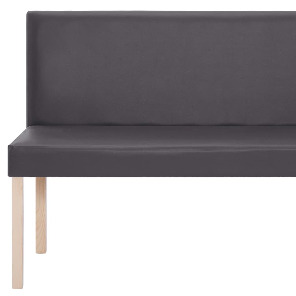 Klupa od umjetne kože 139,5 cm siva