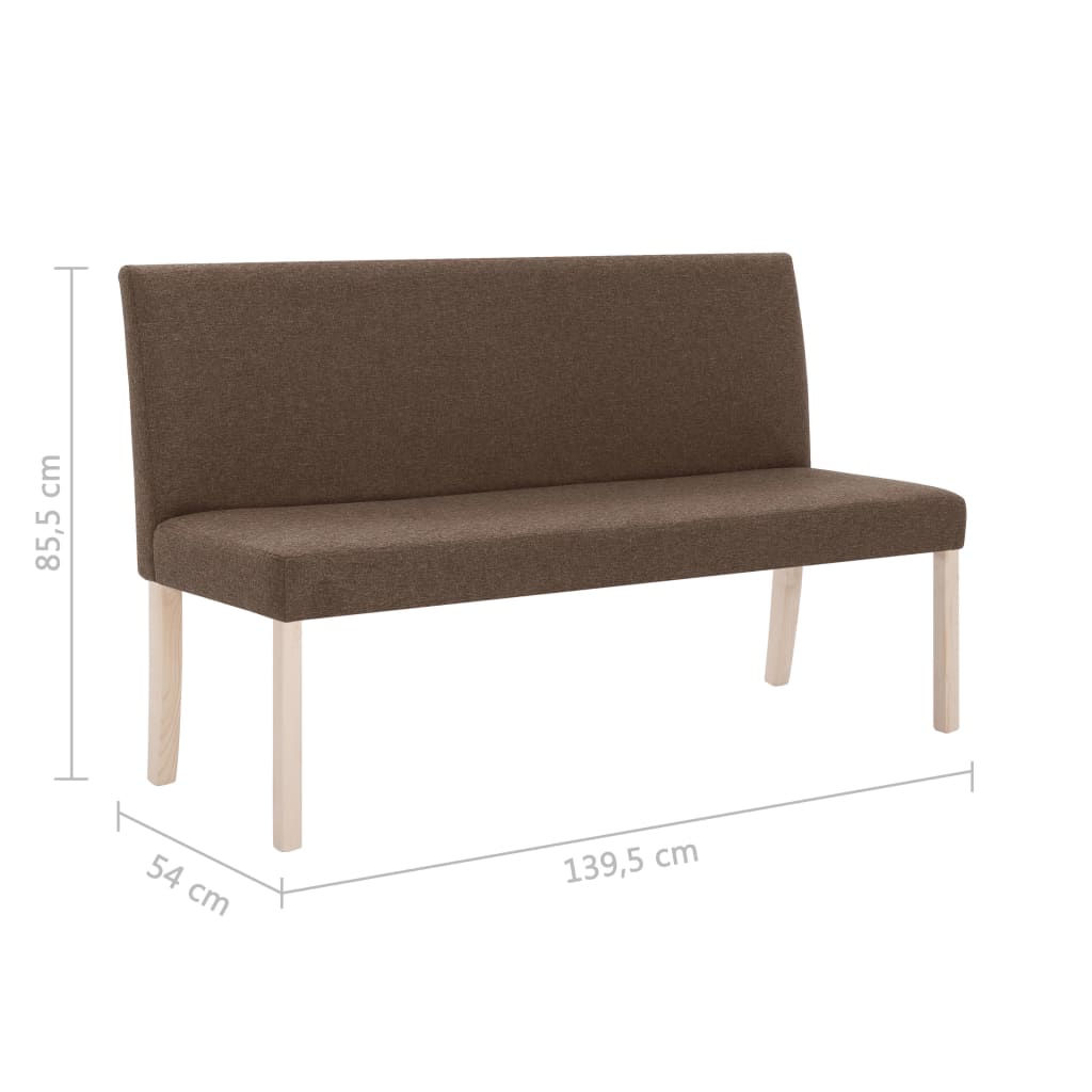 Klupa od poliestera 139,5 cm smeđa