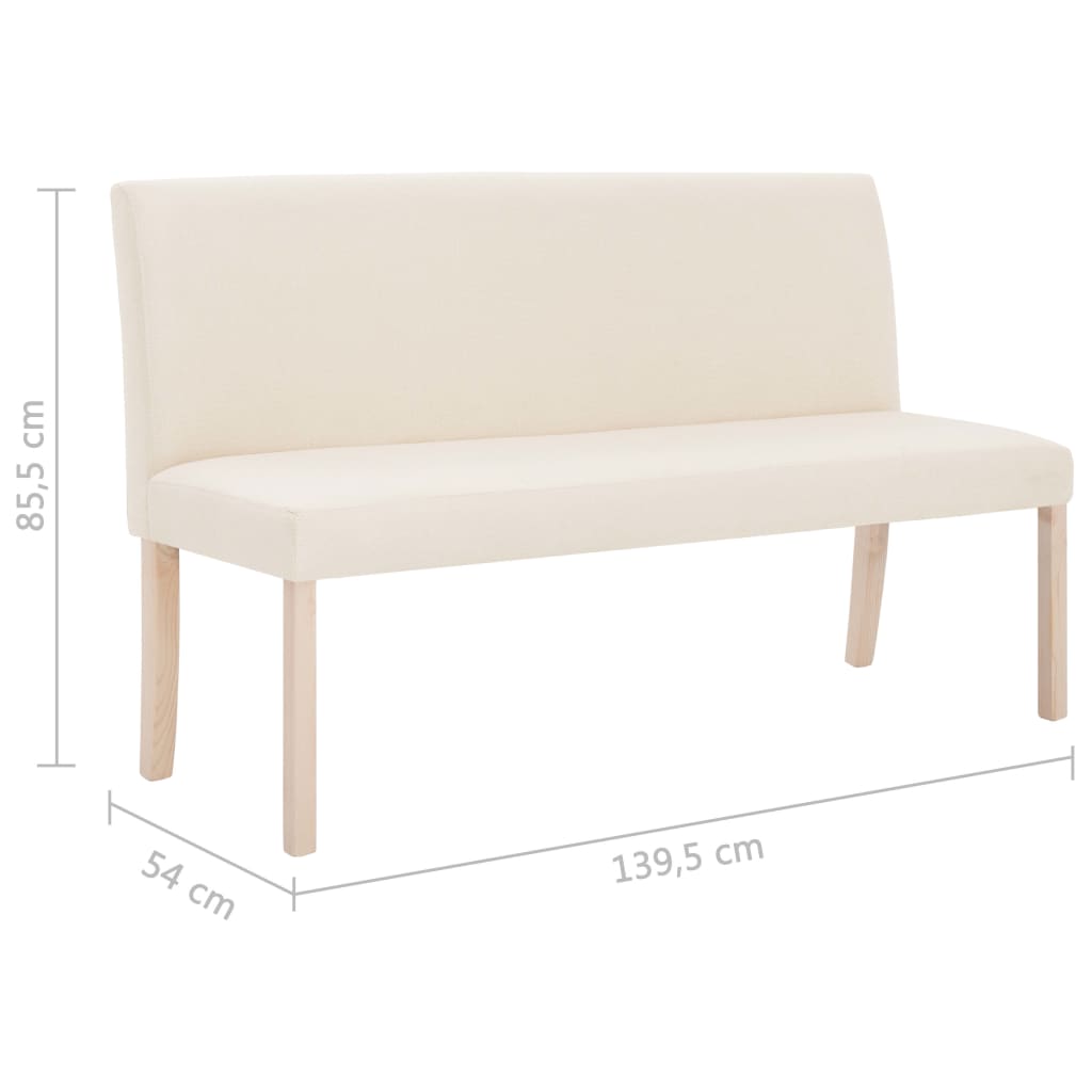 Klupa od poliestera 139,5 cm krem