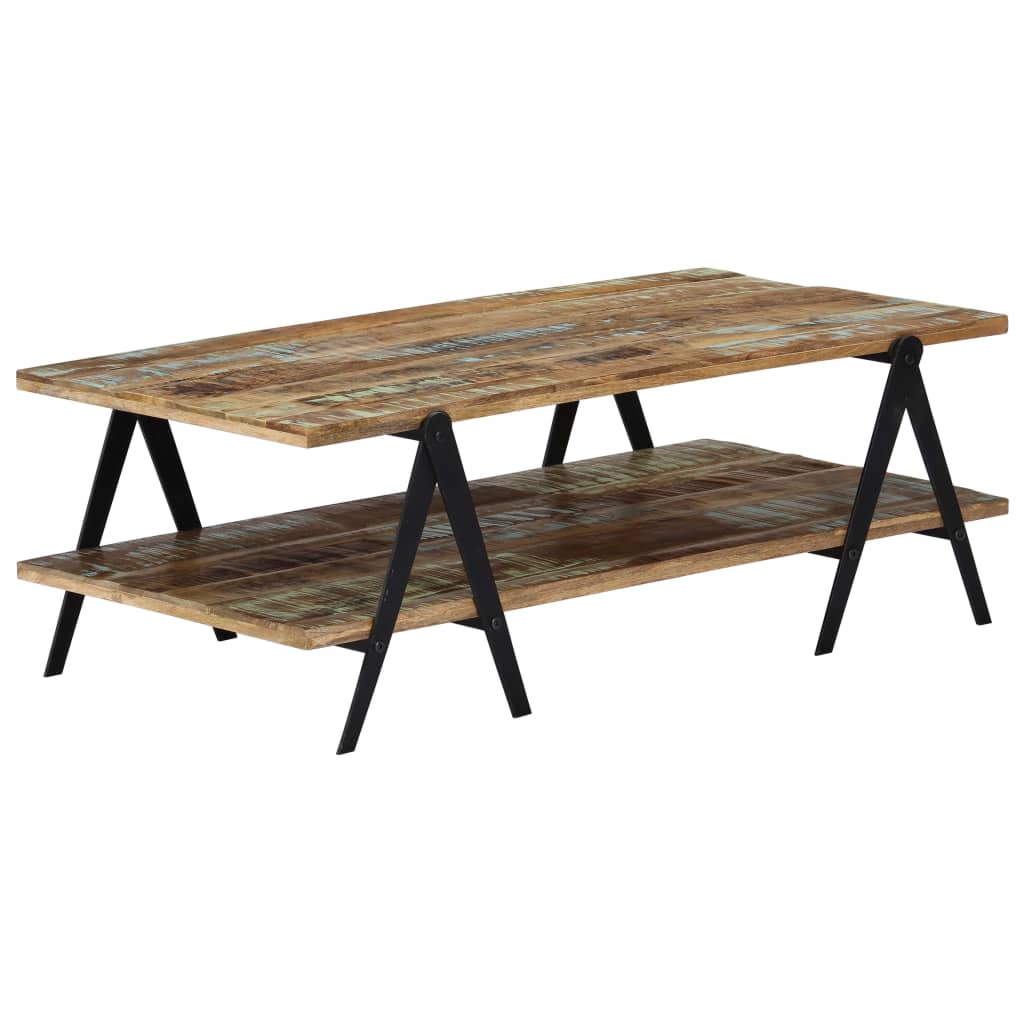 Stolić za kavu od masivnog obnovljenog drva 115 x 60 x 40 cm
