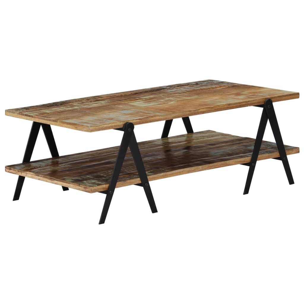Stolić za kavu od masivnog obnovljenog drva 115 x 60 x 40 cm