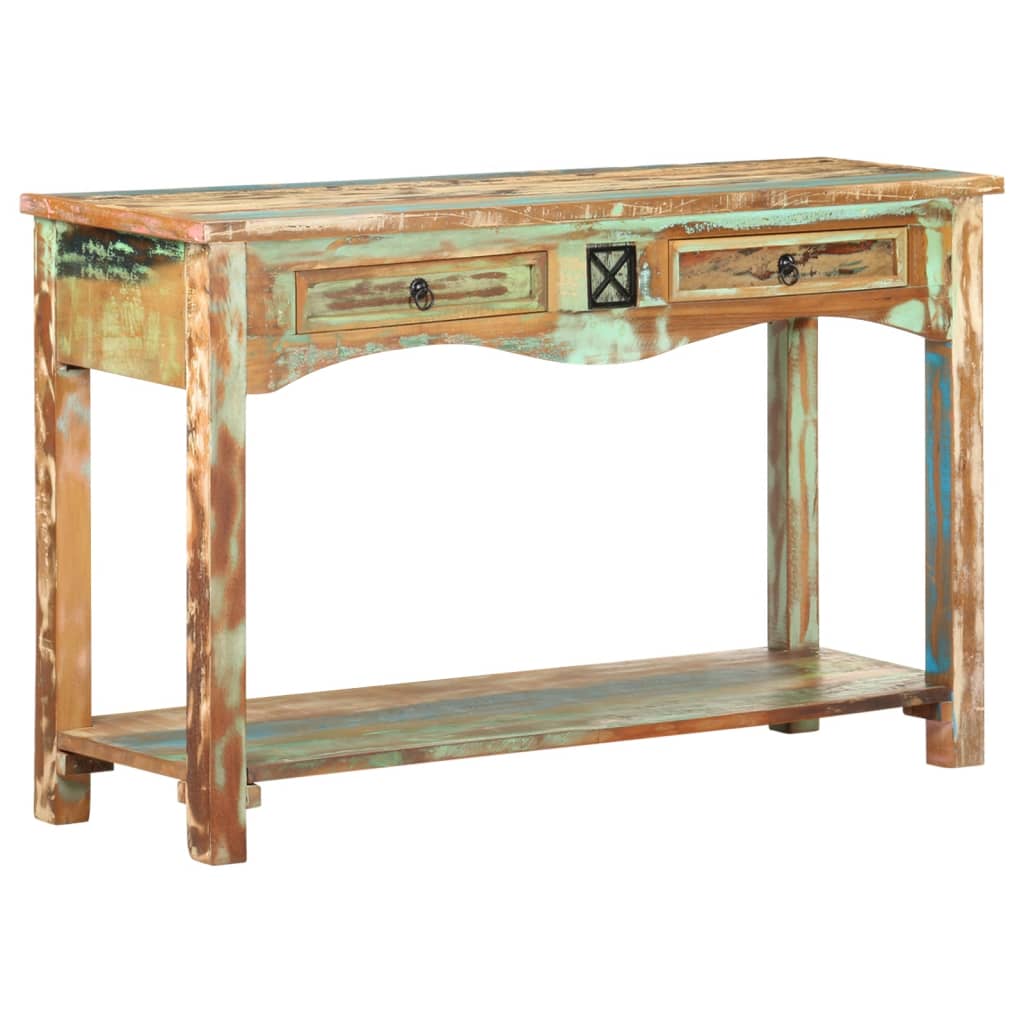 Konzolni stol od masivnog obnovljenog drva 120 x 40 x 75 cm