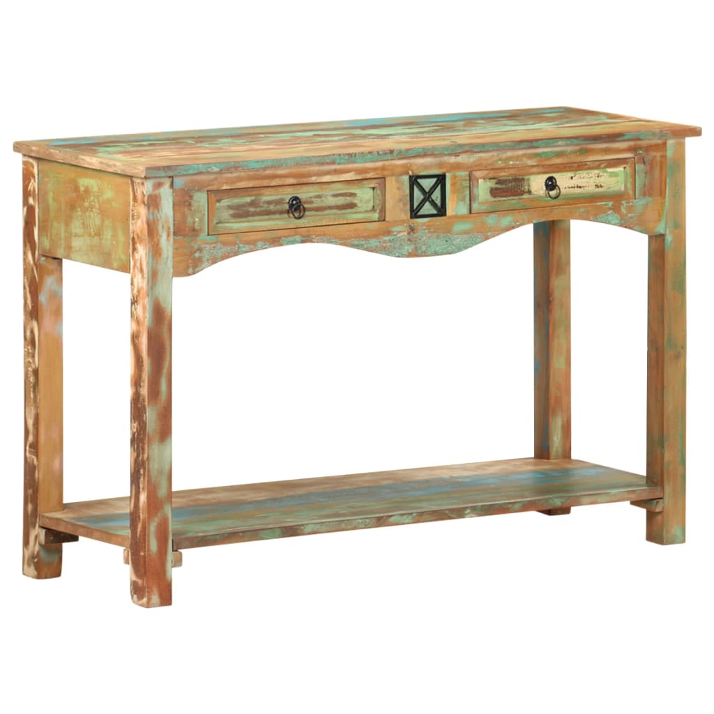 Konzolni stol od masivnog obnovljenog drva 120 x 40 x 75 cm