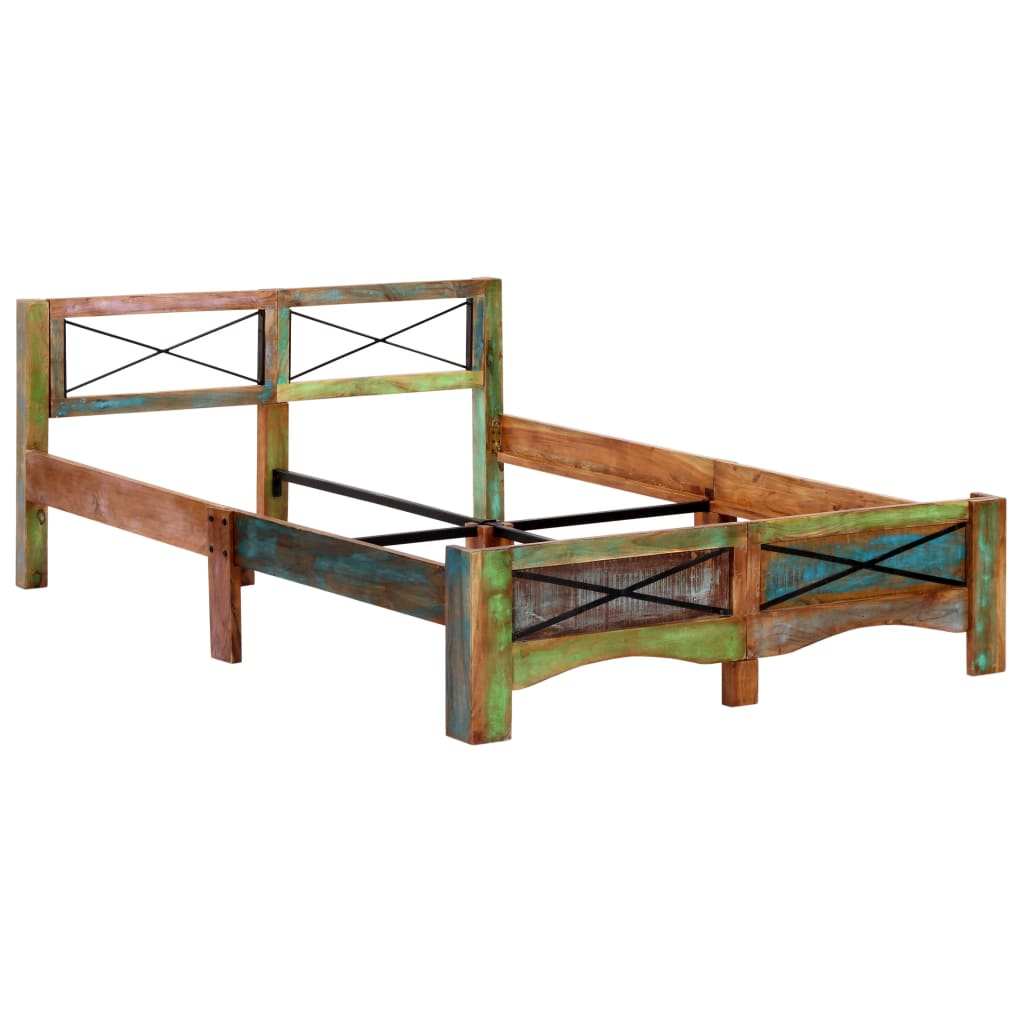 Okvir za krevet od masivnog obnovljenog drva 140 x 200 cm