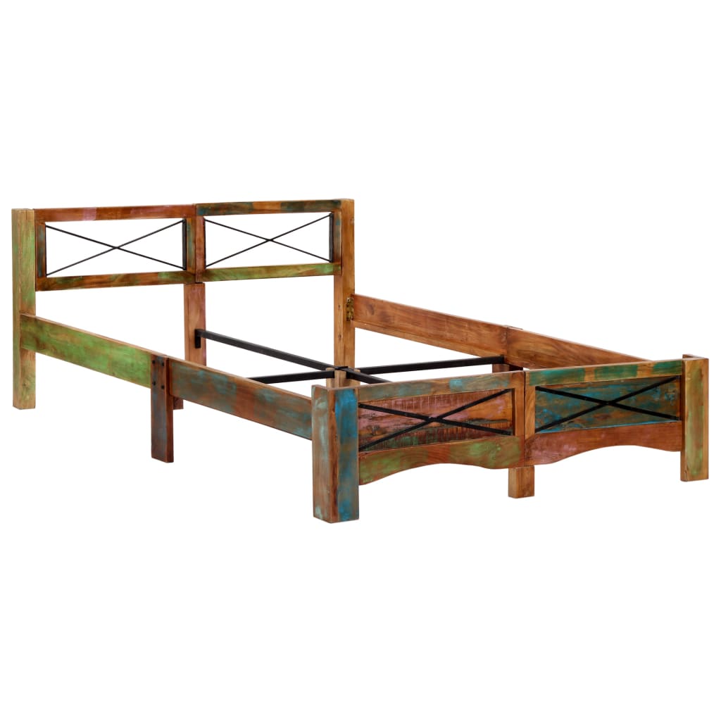 Okvir za krevet od masivnog obnovljenog drva 140 x 200 cm