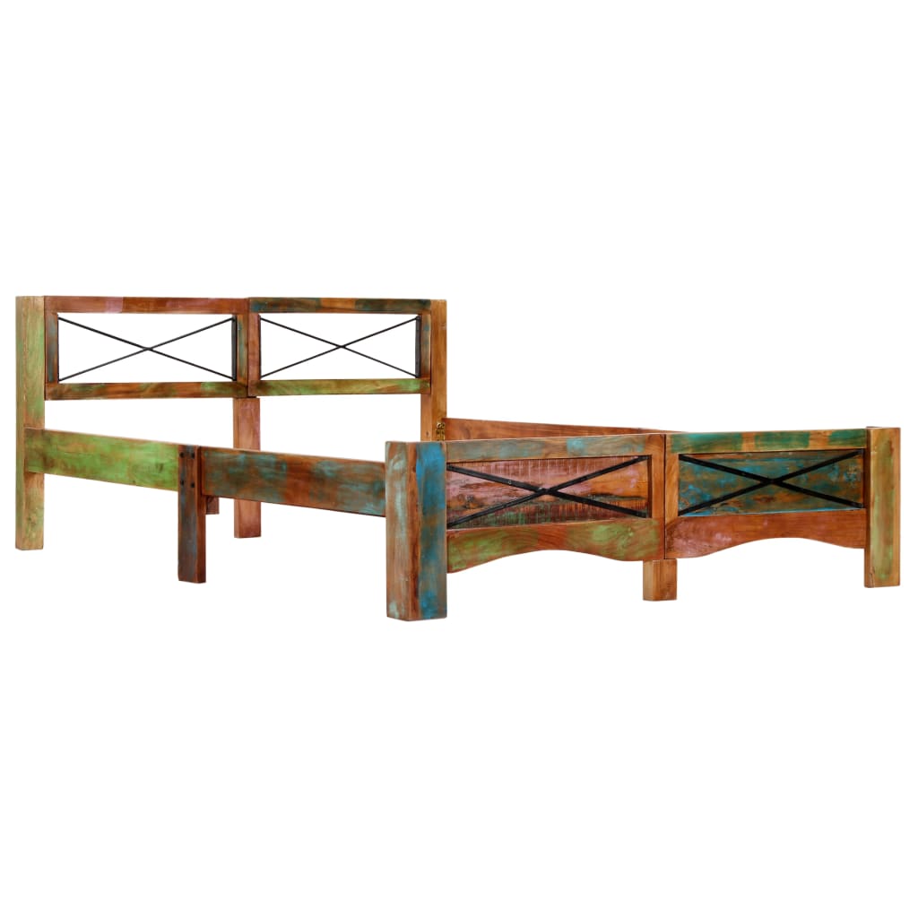 Okvir za krevet od masivnog obnovljenog drva 140 x 200 cm